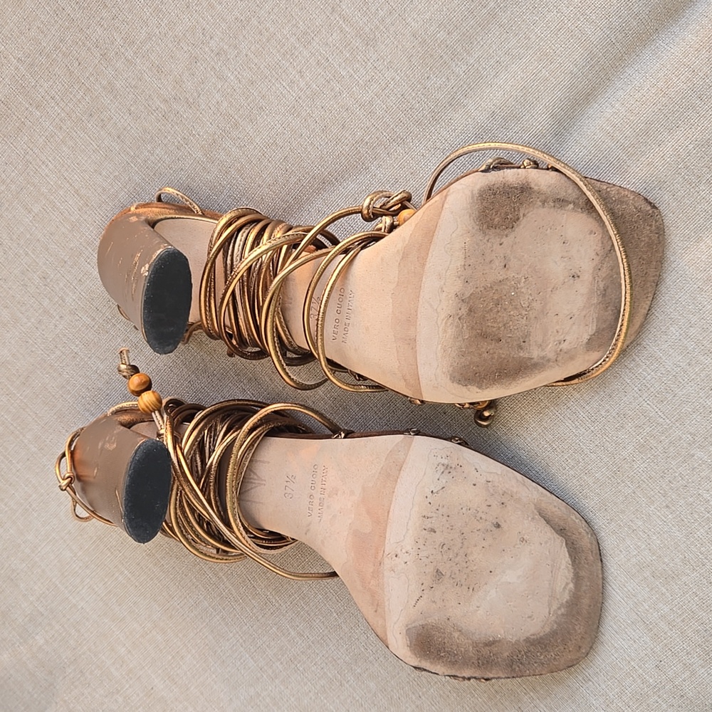 Brown Strappy Sandals - Picture 5 of 6